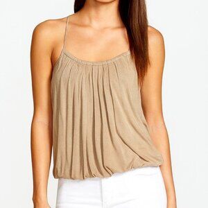 To The Max Crop Cami Adjustable Spaghetti Straps Brown Large EUC